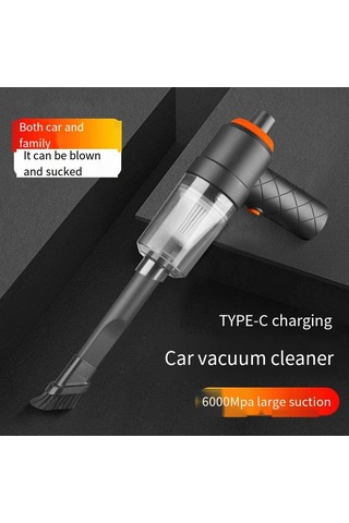 Yt-m2037 6000pa Çift Amaçlı Araba Akülü Elektrikli Süpürge Siyah