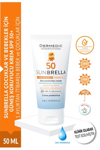Dermedıc Sunbrella Çocuklar Ve Bebekler İçin Güneş Koruyucu Krem