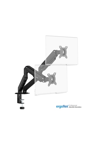 Ergoflex X16 Çift Kol 17-32 İnch 2-9 Kg Amortisörlü Monitör Standı 2026 Versiyon
