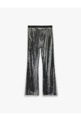 Koton Beli Lastikli Pullu Payetli İspanyol Paça Yılbaşı Pantolon Gri 6wkg40034ak Gri