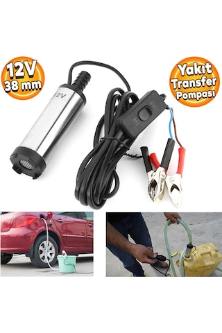 Araç Mazot Pompası 12v 38 Mm İnce Dalgıç Tipi Yakıt Transfer Pompası