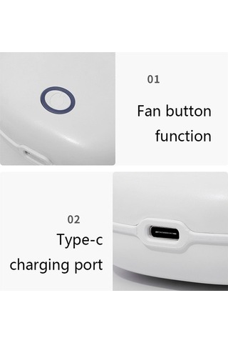 Ykd Store Wx616 Mini Asma Boyun Fan Usb Öğrenci Ofisi El Taşıyıcı Fan Kqm6ch Yeşil