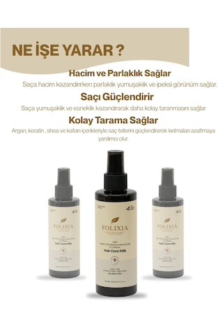 Folixia Saç Bakım Sütü Argan Yağı & Keratin İçeren Bakım 200 Ml