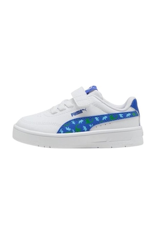 Puma Court Classic Clean Ac+ınf 405642 01 Erkek Çocuk Sneaker Ayakkabı Beyaz Mavi 22-27 Beyaz - Mavi