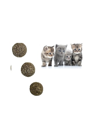 Catnip Topu - Kedi Nanesi Topu 3 Adet 2.5 cm