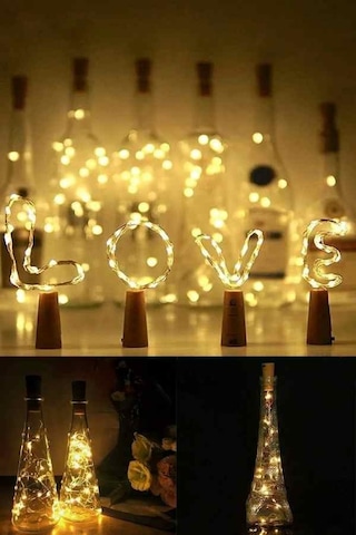 Kulvaravm 5 Adet Mantar Tıpalı Peri Led Işık 2 Metre Günışığı Gün Işığı