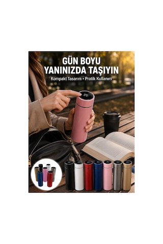 Led Sıcaklık Ölçerli 250 Ml Yalıtımlı Termos Şişe Yeni Nesil - Hs08372078-7959 Renkli Renkli