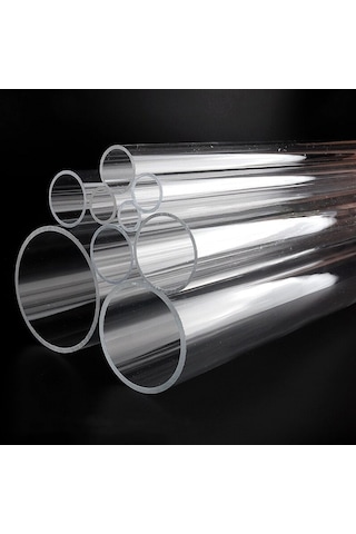 Pleksi Boru Çubuk Şeffaf Akrilik Plexiglass Boru Pleksiglas Tüp