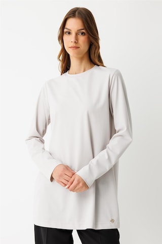 Esswaap Tencel Kumaş Uzun Kollu Tshirt Taş Taş