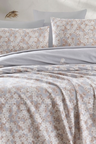 Enlora Home Baskılı Pike Takımı Çift Kişilik Piti Yaprak Rose Çok Renkli