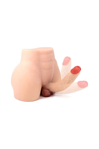 Erotixshop 21 CM Dildo Yarım Vücut Anal Girişli Mastörbatör Manken