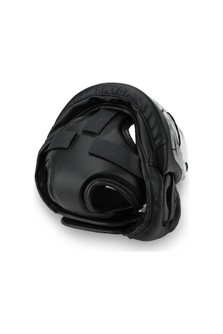 Titan Sport Yüz Korumalı Boks Kaskı , Siyah Pitbull Desenli Camlı Model Çok Renkli