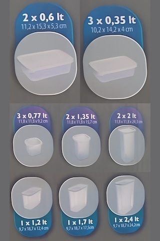 15 Li Buzdolabı Düzenleyici Set, Buzluk Dondurucu Buzdolabı Erzak Saklama Kabı 15 Li Set 16 Litre Şeffaf