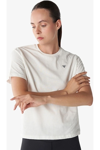 Hummel Hmlt-ic İcona Regular Kadın Beyaz T-shirt 911867-9003 Beyaz