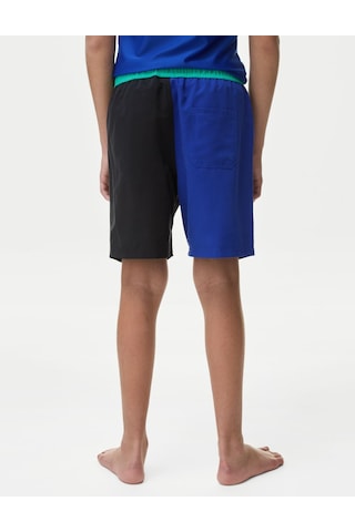 Marks & Spencer Renk Bloklu Deniz Şortu (6-16 Yaş) T87007297W Mavi