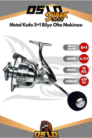 Oslo Viking 180cm 30-180gr Shark 6000 Tekne Olta Seti Standart