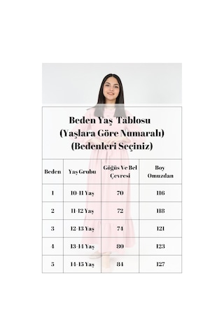 Kız Cocuk Uzun Elbise Aerobin Keten Kumaş Tesettür Uzun Boydan Elbise Fıstık Yeşil
