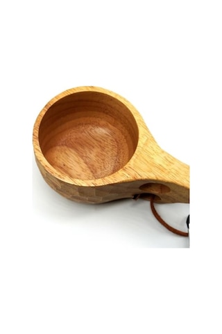 Desenli Kuksa Bardak - Kaliteli Malzeme İle Tasarlanmış Açık Ahşap