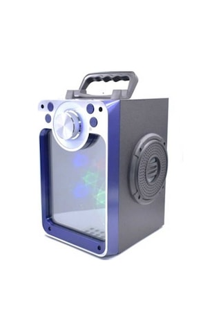 822s Ledli Kumandalı Bluetooth Hoparlör Usb-tf-fm Radyo Siyah