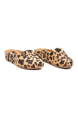 Pierre Cardin Bej Leopar Hafif Tekstil Süet Önü Kapalı Kadın Ev Terliği Pc-55371 Z Bej