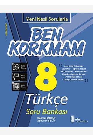 8.sınıf Ben Korkmam Türkçe-matematik-fen Bilimleri-tc İnkılap Tarihi Soru Bankası Seti