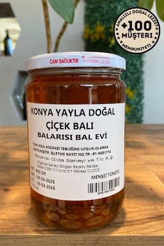Konya Yayla Çiçek Balı 850 Gr Yöresel Lezzet