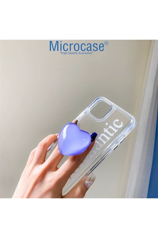 Microcase Kalp Tasarımlı 3m Yapıştırmalı El Parmak Tutucu Cep Telefonu Tutacağı Popsocket - Al5244 Pembe