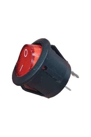 Ic-133-5 Yuvarlak Kırmızı Işıksız Anahtar On-off 2p