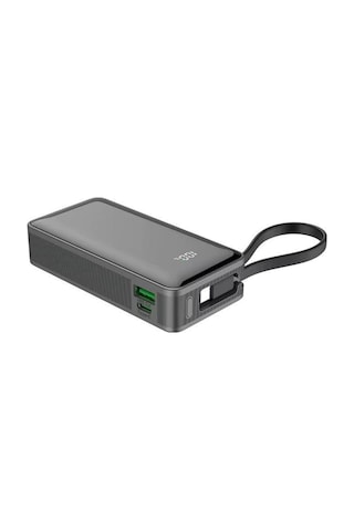 10.000 Mah 22.5w Hızlı Şarj 1xusb1xtype-c Çıkış Powerbank Type-c Kablolu Led Göstergeli Güç Bankası Siyah