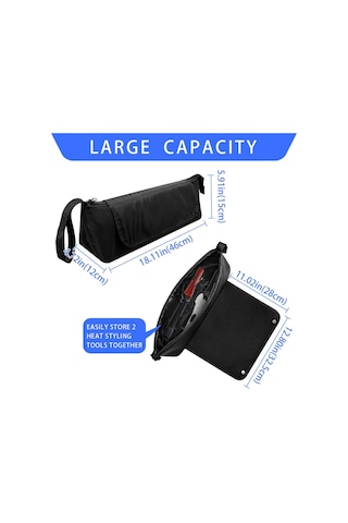 İçin Saç Düzleştirici Ve Saç Maşası Saç Aleti Saklama Çantası Pembe