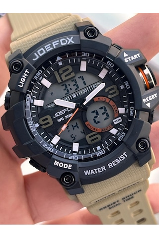 Joefox Digital Ve Analog Çiftlere Özel 2 Yıl Garantili 3 Atm Suya Dayanıklı Çift Kol Saati Je.cft.01 Siyah