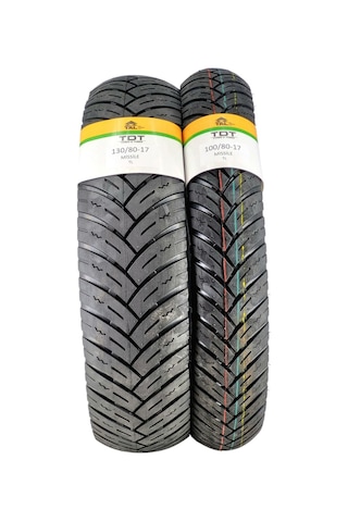 130/70-17 Ve 100/80-17 Lastik Takımı Tl Tubeless - Dubleks