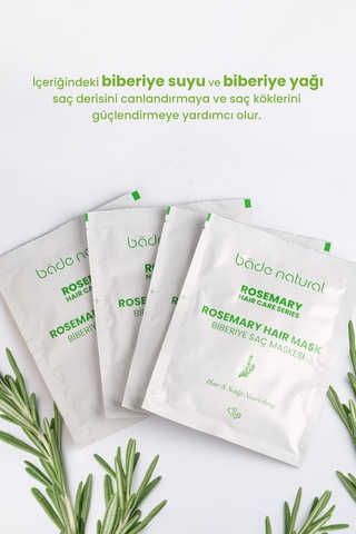 Bade Natural Biberiye Saç Maskesi 4 x 25 ML