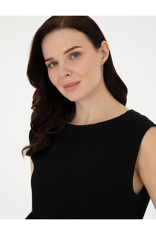 Pierre Cardin Kadın Siyah Kısa Kollu Bluz 50301168-vr046 Siyah