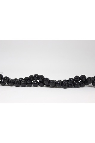 Yasam Tohumu Onix Oniks Taşı Faset Kesim Parlak Yarım Dizi 12 MM 18 CM Mavi