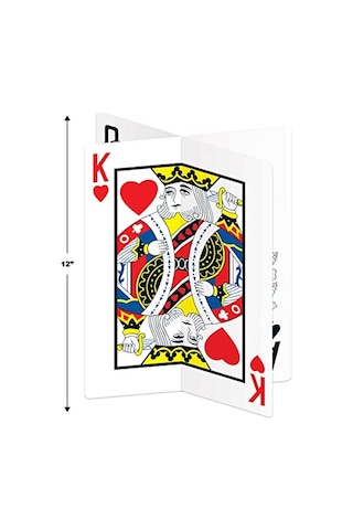 54924 4 Parça 3d Oyun Kartı Merkezi Parçaları, 30,48 Cm, Kağıt, Çok Renkli