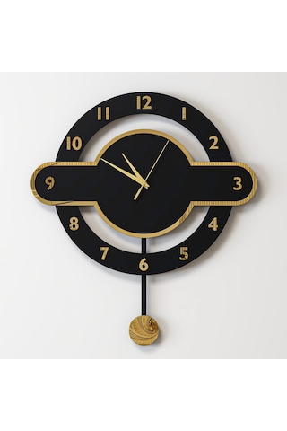 Eternity Duvar Saati Siyah Gold Siyah - Gold