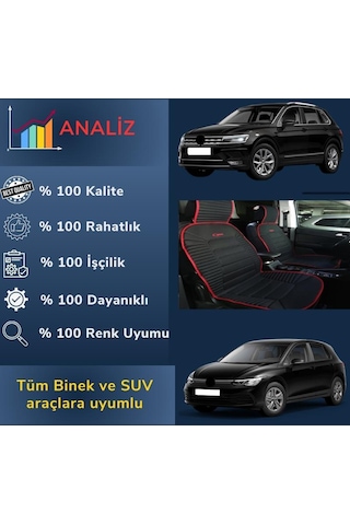 Space Oto Koltuk Minderi, Audi Araçlara Uyumlu 2'li Set Özel Tasarım Minder Premium 001