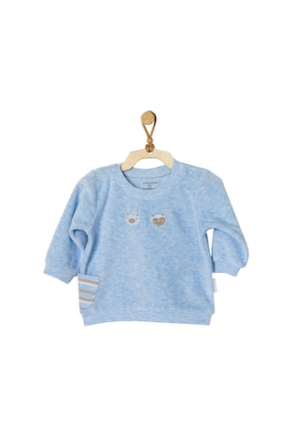 Andywawa Erkek Bebek Mavi Kadife Alt Üst Takım Ac22316rep 001