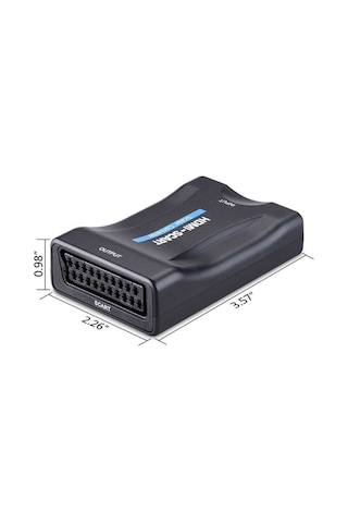 Ally 1080P Scart Hdmı Dönüştürücü Ses Video Adaptörü-Siyah-Siyah