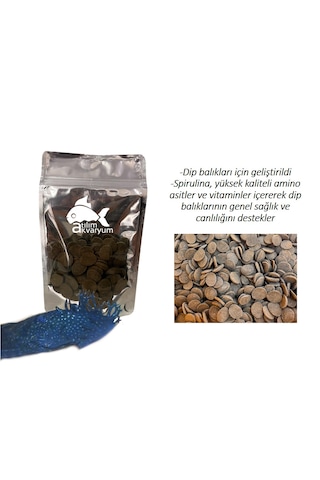 Dip Balıkları İçin Çöpçü Vatoz Balığı Yemi Spirulina Tablet 50 Gr
