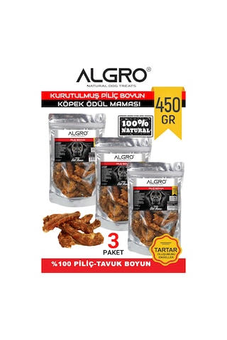 Algro Piliç Boyun Köpek Çiğneme Maması 3 x 150 G