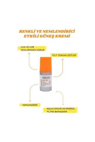 Natexia Gold Bb Renkli Güneş Kremi Spf50+ 50 Ml