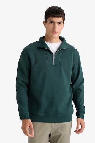 Defacto Regular Fit Yarım Balıkçı Yaka Fermuarlı Kalın Sweatshirt F4136ax25augn536 Yeşil