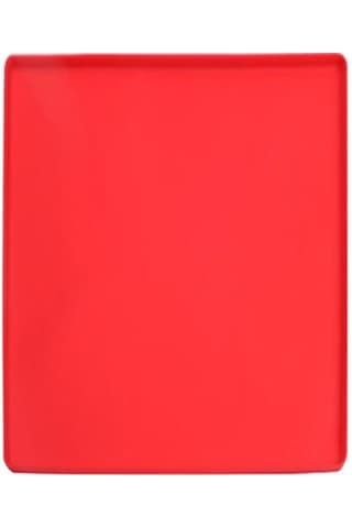 Su Geçirmez Evcil Hayvan Mama Matı Büyük Silikon Evcil Hayvan Mama Kabı Pedi Yükseltilmiş Kenarlı Kırmızı