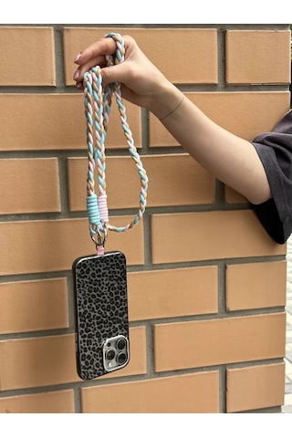 Yummy Case Telefon İçin Trendy Örgü Gökyüzü Mavi Şerit 235835825