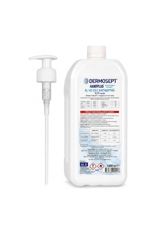 Dermosept Handplus El Ve Cilt Antiseptiği 1000 Ml %70 Alkol Bazlı Hijyenik El Dezenfektanı Dermosept Handplus El Ve Cilt Antiseptiği 1000 Ml %70 Alkol Bazlı Hijyenik El Dezenfektanı