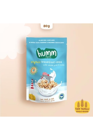 Humm Organik Tam Tahıllı Ve Ballı Kahvaltılık Gevrek 80 Gr