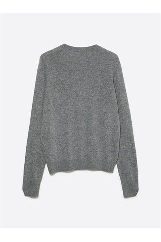 Sisley Kaşmir Karışımlı Regular Fit Kazak Kadın Gri Kazak - 325a102hm100f