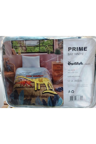 Özdilek Prime Tek Kişilik Çocuk Battaniye 155x215 -dinasoor Yeni Mavi